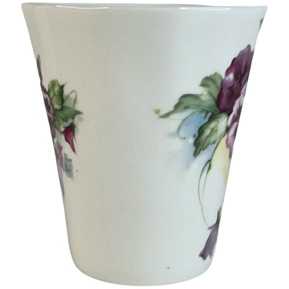 2 Royal Patrician Fine Bone China Mugs Pink & Purple Pansies Staffordshire bd&s - Picture 11 of 15